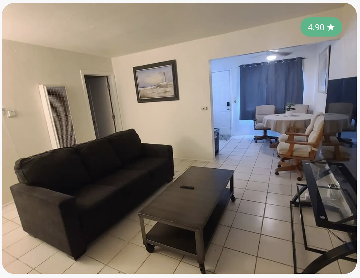 Interior of Cozy Cove number 2 furnished apartment